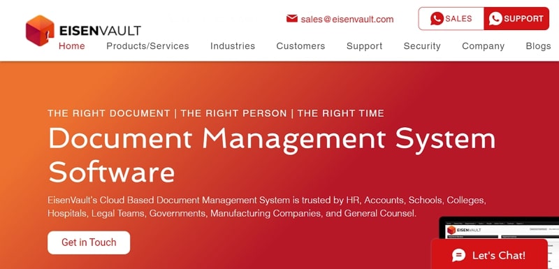 document management system - eisenvault