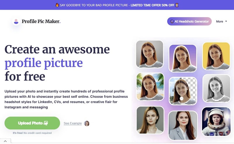 cool ai websites - profile pic maker