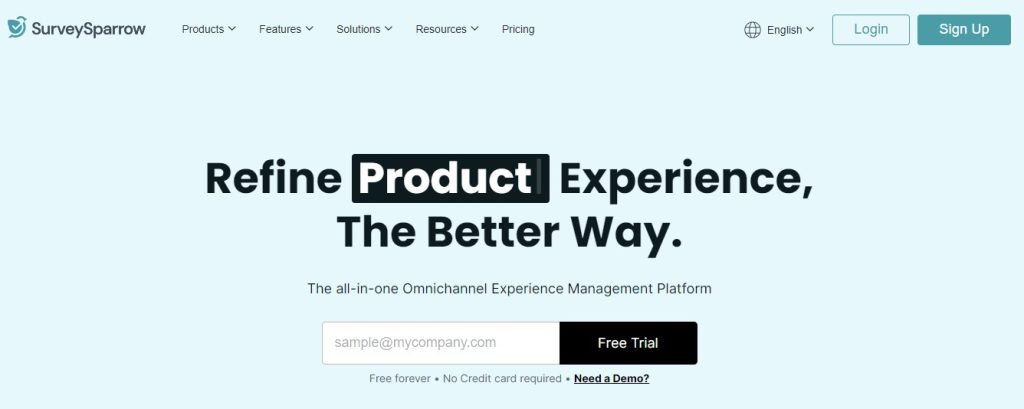 product management and marketing software - surveysparrow