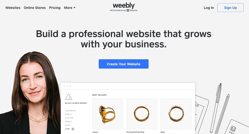 small business website builder - weebly
